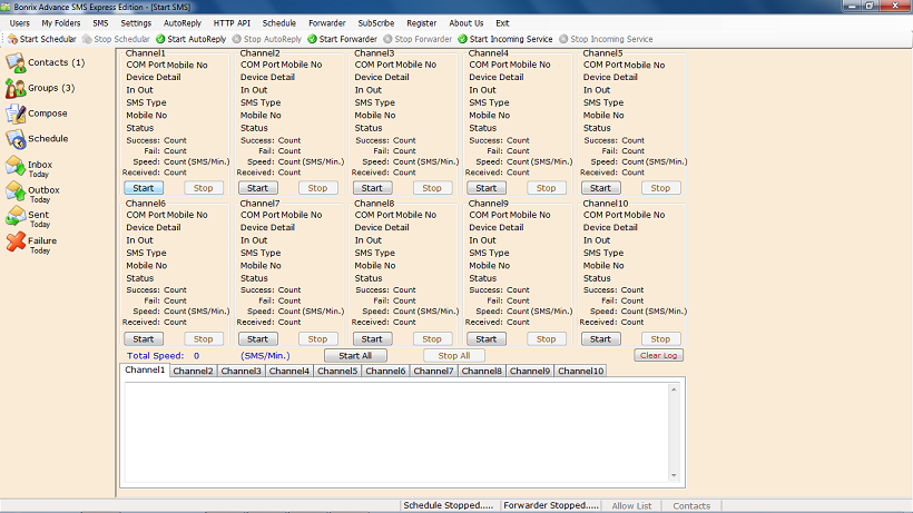 Bonrix Advance SMS Express Edition - 10 Ports